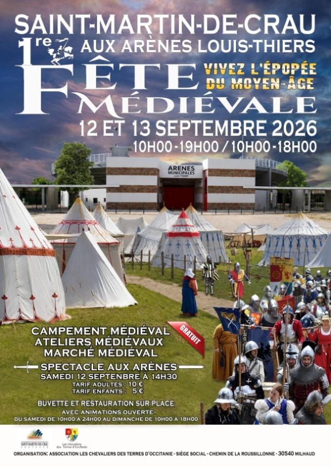 SAINT MARTIN DE CRAU LANCE SA PREMIÈRE FÊTE MÉDIÉVALE 12 ET 13 SEPTEMBRE 2026