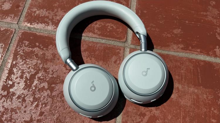 soundcore space 2 headphones on tile