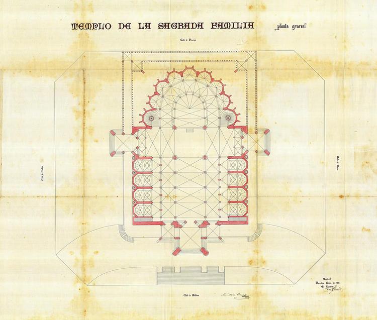 Fuente: Planos firmados en mayo de 1885 por el arquitecto Antoni Gaudí i Cornet. Archivo Municipal de Barcelona.