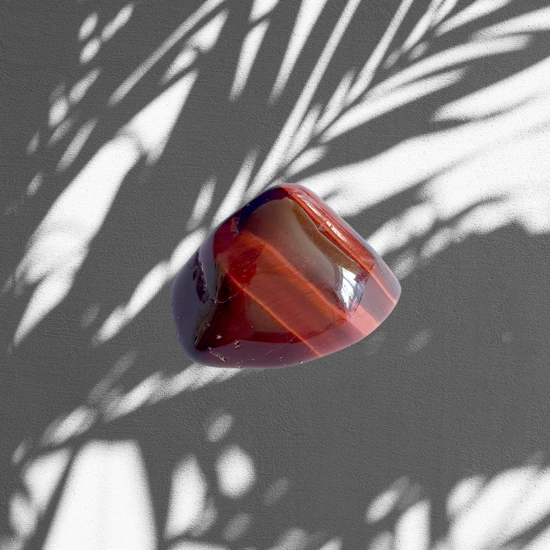 Red tiger’s eye crystal for stepping into your creative power at the full moon in Leo