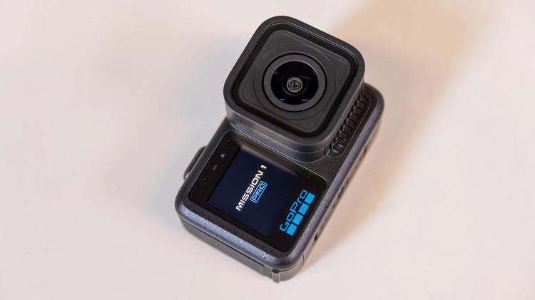 close-up of gopro mission 1 pro