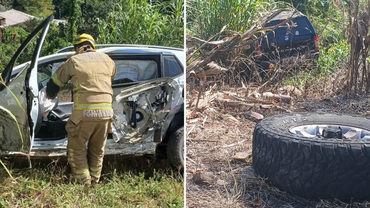Roda se desprende de caminhonete e atinge carro na BR-116, em São Marcos