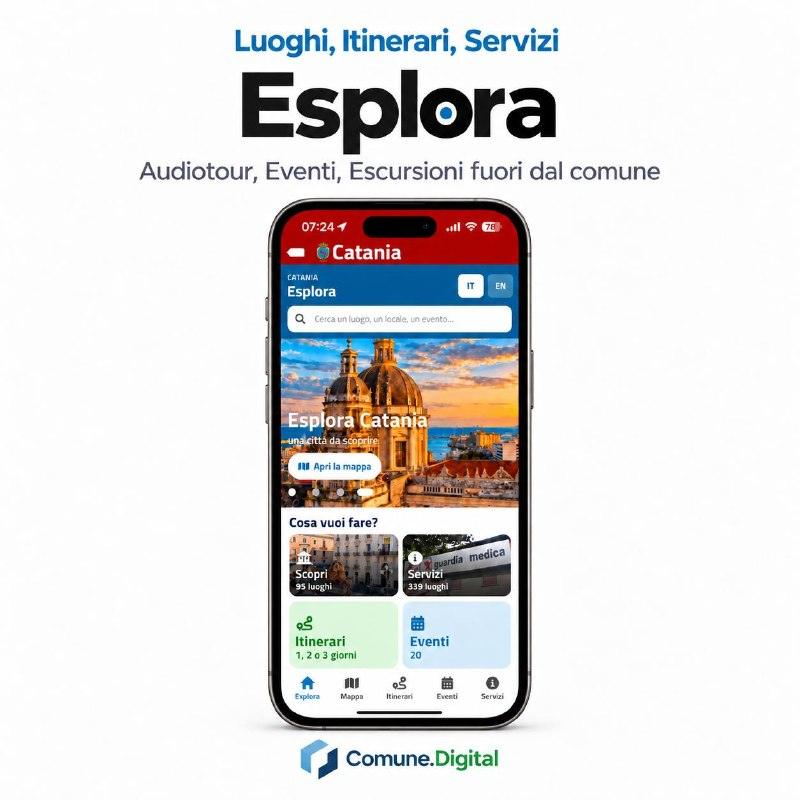 Sull'app del Comune, sta arrivando Esplora -, la funzione che stavi aspettando! 🔭 Esplora trasforma l’App in uno strume...