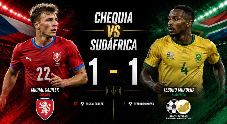 Empate 1-1 entre Chequia y Sudáfrica en el Mundial 2026: ambos equipos mantienen vivas sus esperanzas de clasificación en el Grupo A