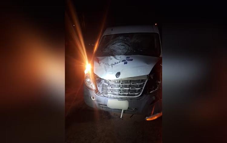 Pedestre morre após ser atropelado por van da Secretaria da Saúde de Cesário Lange em estrada vicinal
