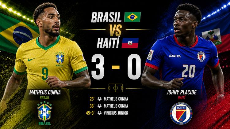 ¡Contundencia pura en Filadelfia! Brasil goleó 3-0 a Haití y se afianza como candidato al título en el Mundial 2026
