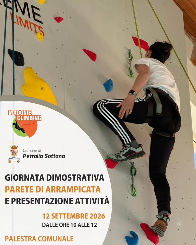 🧗‍♀️ UNA MATTINATA ALL’INSEGNA DELL’ARRAMPICATA! 🧗‍♂️ vi aspettiamo presso la Palestra Comunale di Petralia Sottana, a...