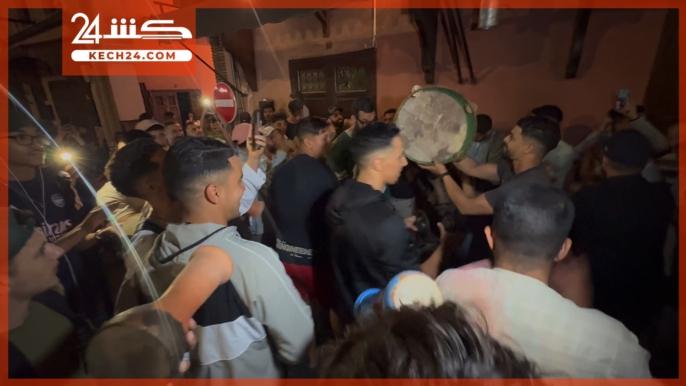 بالڤيديو: اجواء احتفالة متميزة في ليلة عاشوراء بحي باب دكالة بمراكش