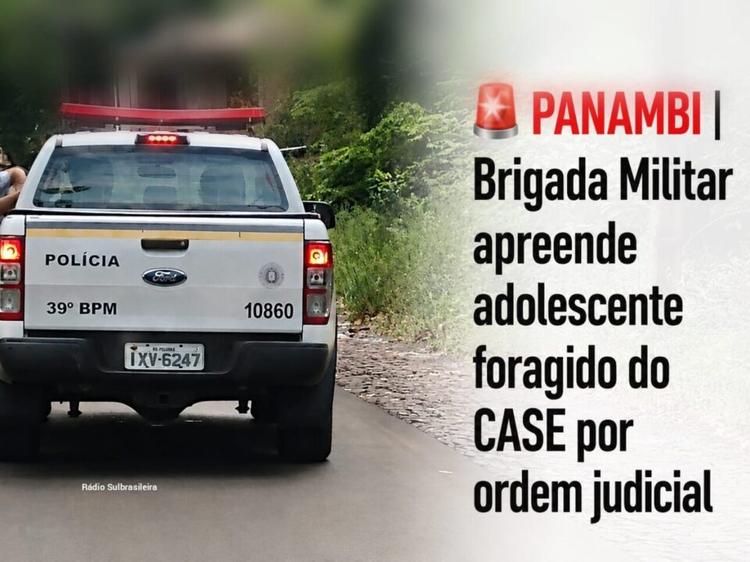 Apreensão de adolescente por ordem judicial em Panambi