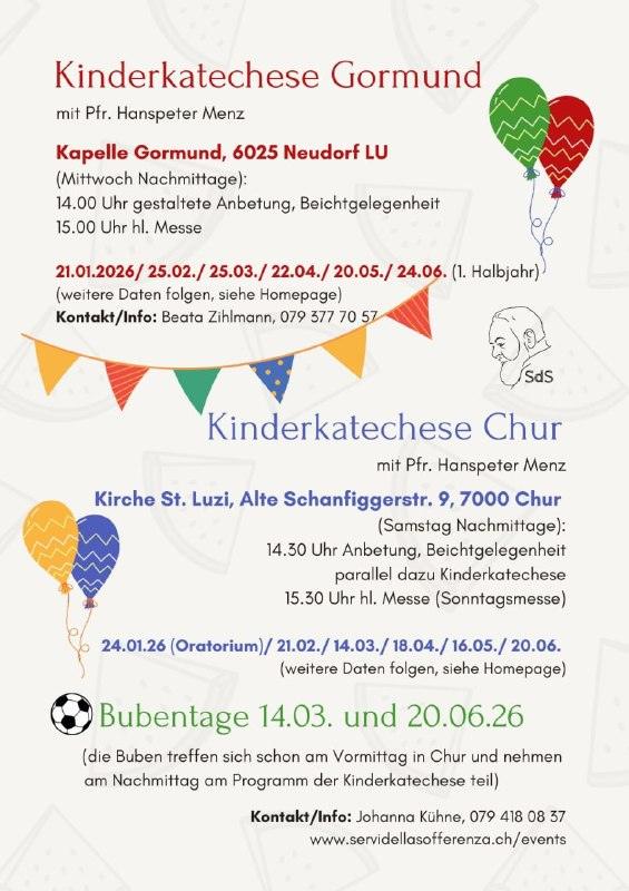 Kinderkatechese und Bubentag