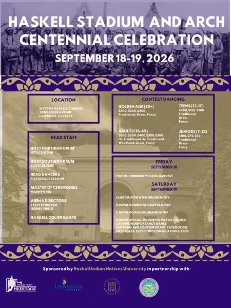 Haskell Stadium and Arch Centennial Celebration 2026