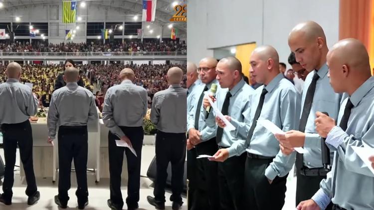 Presos convertidos vão a evento de missões e louvam em coral: “Vidas restauradas”