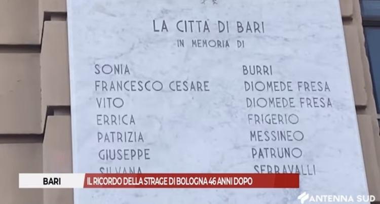 Bari ricorda la strage di Bologna 46 anni dopo