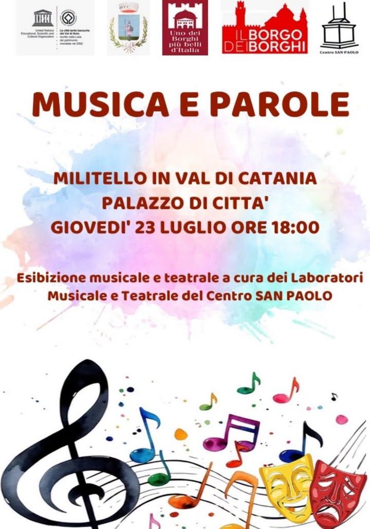 🎭🎶 Musica e Parole 🎶🎭 La Comunità Terapeutica Assistita Centro SAN PAOLO è lieta di invitarvi a uno spettacolo che c...