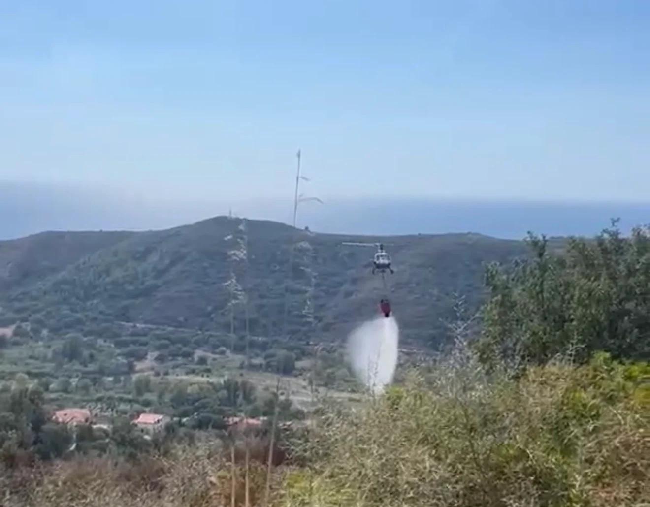 Centola, incendio distrugge la macchia mediterranea ad Arianello: fiamme domate dai soccorsi