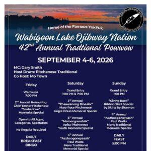 Wabigoon Lake Ojibway Nation 42nd Annual Traditional Pow Wow 2026
