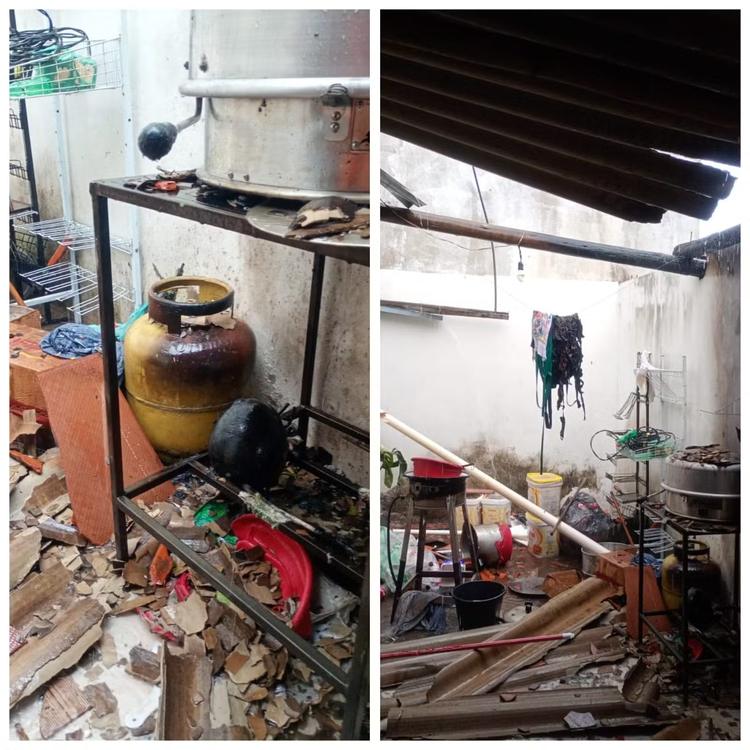 Vazamento de gás provoca princípio de incêndio em pizzaria e comerciante fica ferido em MG