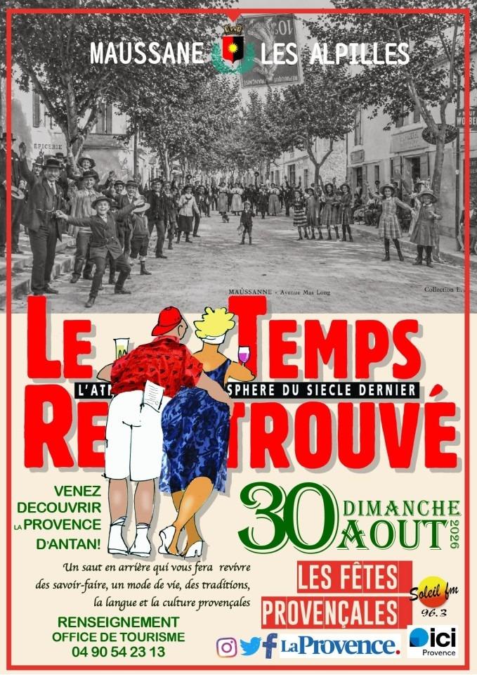 30ème FÊTE DU TEMPS RETROUVÉ À MAUSSANE LES ALPILLES DIMANCHE 30 AOÛT 2026