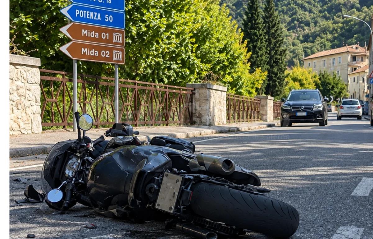 Tragedia a Pertosa: motociclista di 51 anni perde la vita sulla SS19