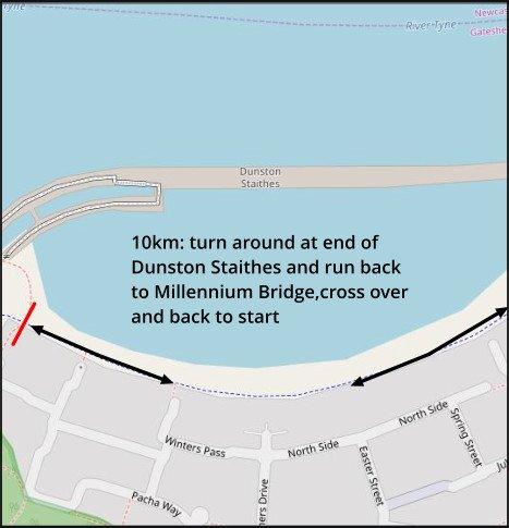 Part 11 of the Newcastle Quayside Run 10km at Dunston Staiths back to Gateshead Millennium Bridge 