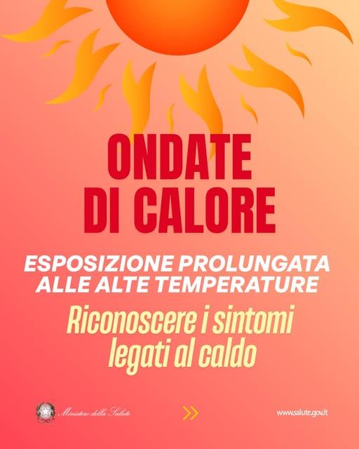 ☀️ Durante le ondate di calore è importante riconoscere i segnali del corpo. Insolazione, stress da calore, colpo di cal...