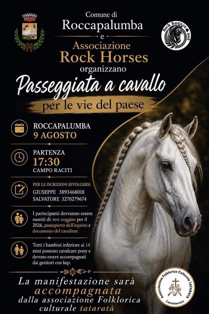 🐎 PASSEGGIATA A CAVALLO PER LE VIE DEL PAESE 🐎