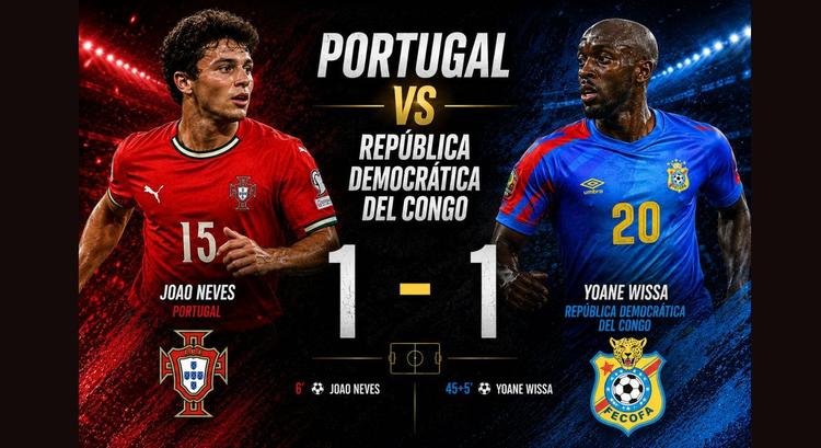Portugal 1-1 RD Congo: Histórico empate que frustra a Cristiano Ronaldo en el debut del Mundial 2026