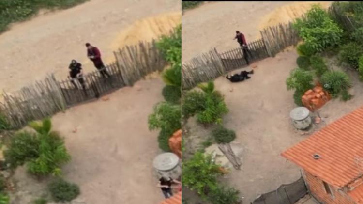 Policial cai ao escalar portão durante abordagem no litoral do Piauí; vídeo