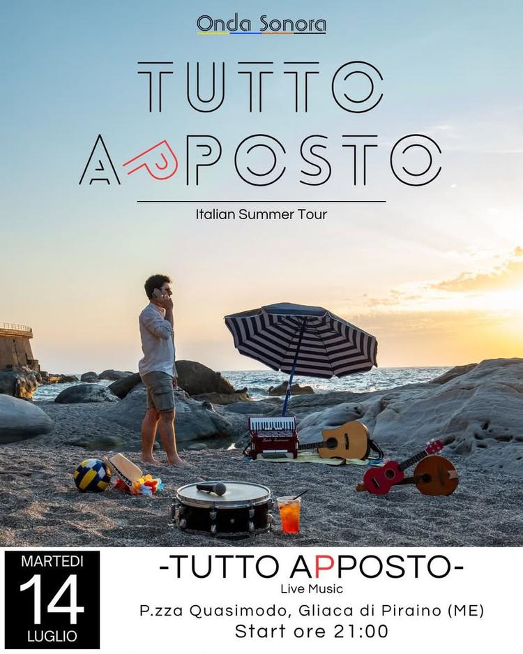 📌Tutto Apposto – Live Music Appuntamento domani sera, in Piazza Quasimodo, per una serata all’insegna della buona music...