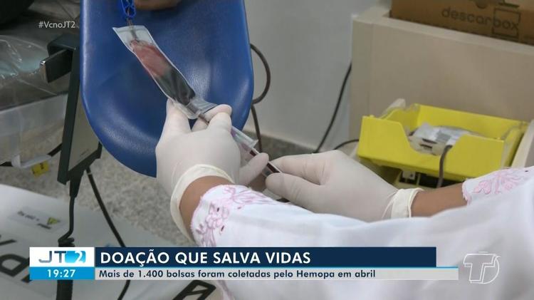 Campanhas do Hemopa garantem mais de 1,4 mil bolsas de sangue em abril em Santarém