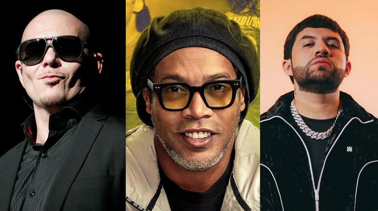 Ronaldinho cambia la cancha por el estudio y debuta como cantante junto a Luis R. Conriquez y Pitbull
