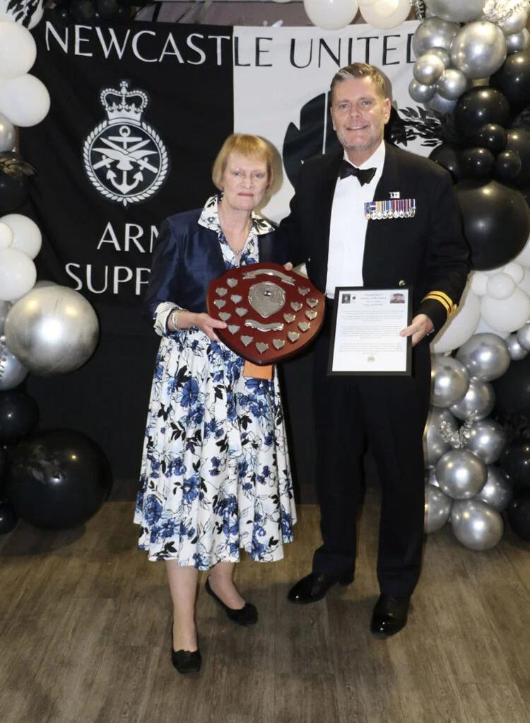 Kate Bowman Presenting Don Bell Award to Lieutenant Paul McKenna