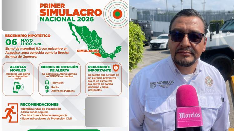 Morelos rompe récord de participación para el Simulacro Nacional 2026