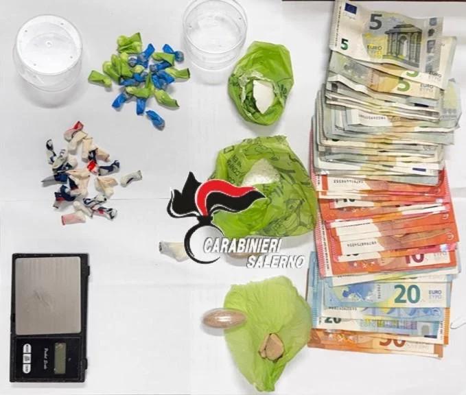 Salerno, sorpreso con cocaina ed eroina divise in dosi: arrestato un uomo a Fratte