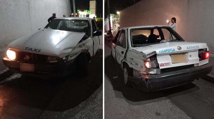 ¡Casi no la cuenta! Vuelca taxista en Cuautla y esconde el auto para evitar la multa