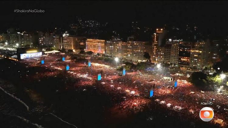 Shakira reúne 2 milhões em Copacabana, diz prefeitura
