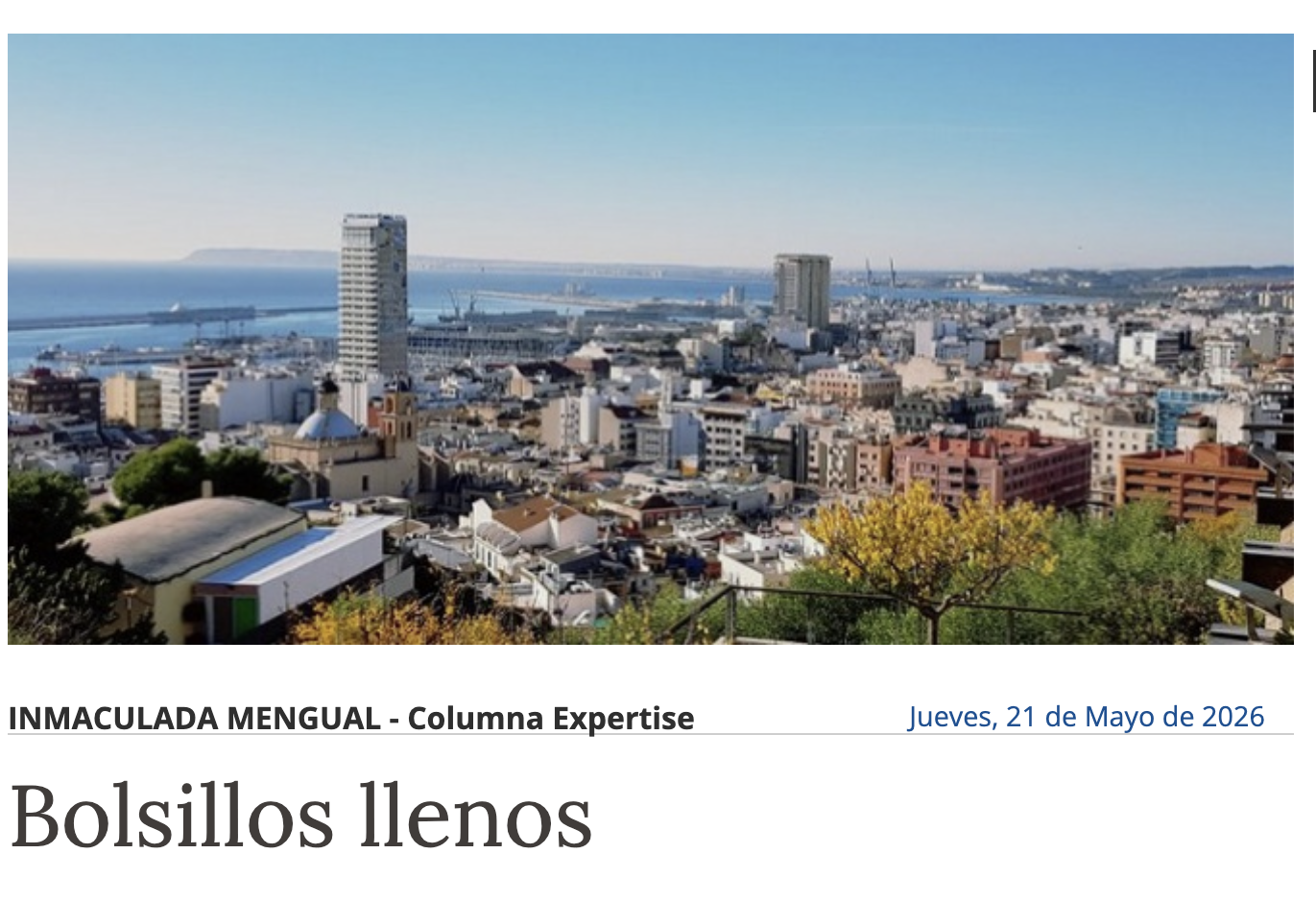 Columna Expertise en Alicante Press