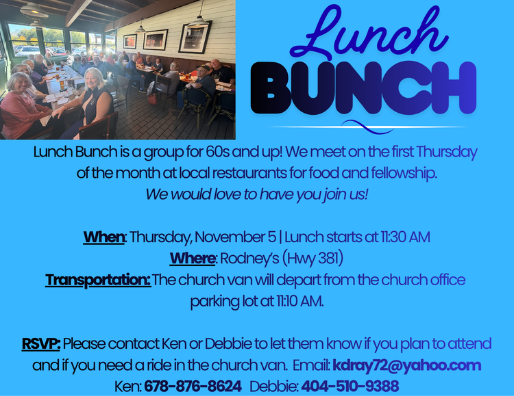 Lunch Bunch – November 5, 2026
