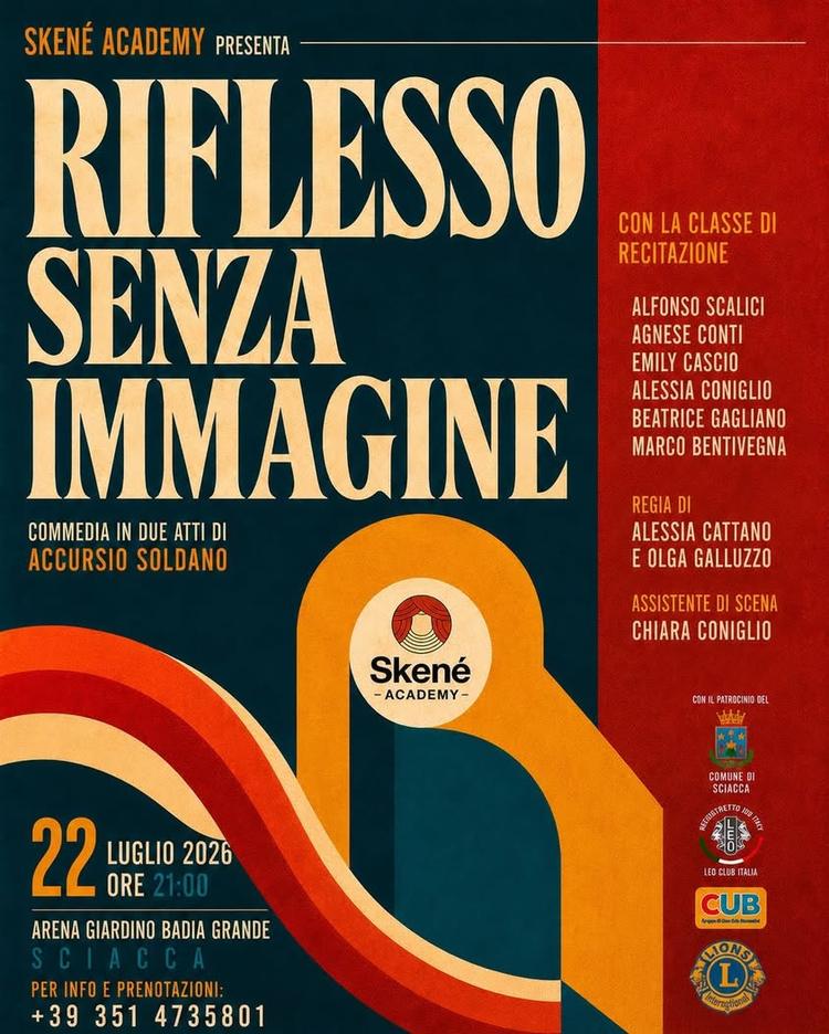SCIACCA ESTATE 2026  Teatro alla Badia, nel quartiere di San Michele  Oggi in scena 𝐑𝐢𝐟𝐥𝐞𝐬𝐬𝐨 𝐬𝐞𝐧𝐳𝐚 𝐢𝐦𝐦𝐚...