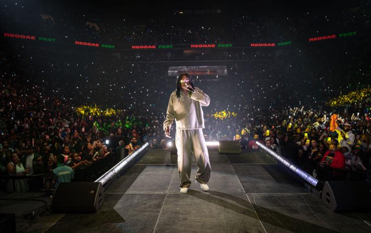 Dancehall Vybz Kartel, seen here performing at Brooklyn’s Barclays Center on April 11 and 12, 2025.  