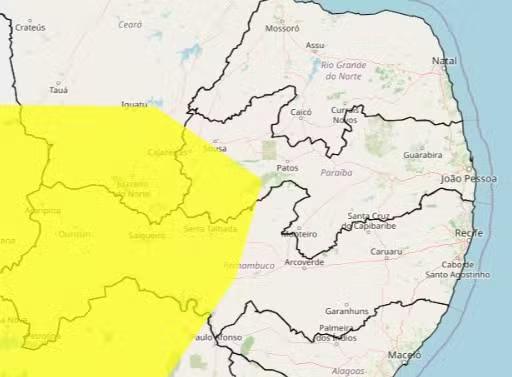 Inmet emite alerta de baixa umidade do ar para mais de 35 cidades da Paraíba