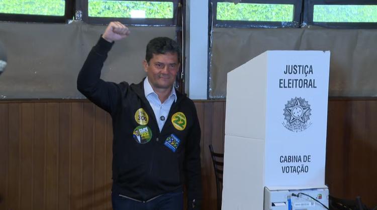 Sergio Moro (PL) vota em Curitiba