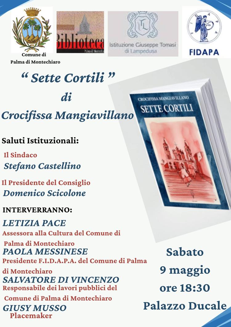 Presentazione libro " Sette Cortili" di Crocifissa Mangiavillano