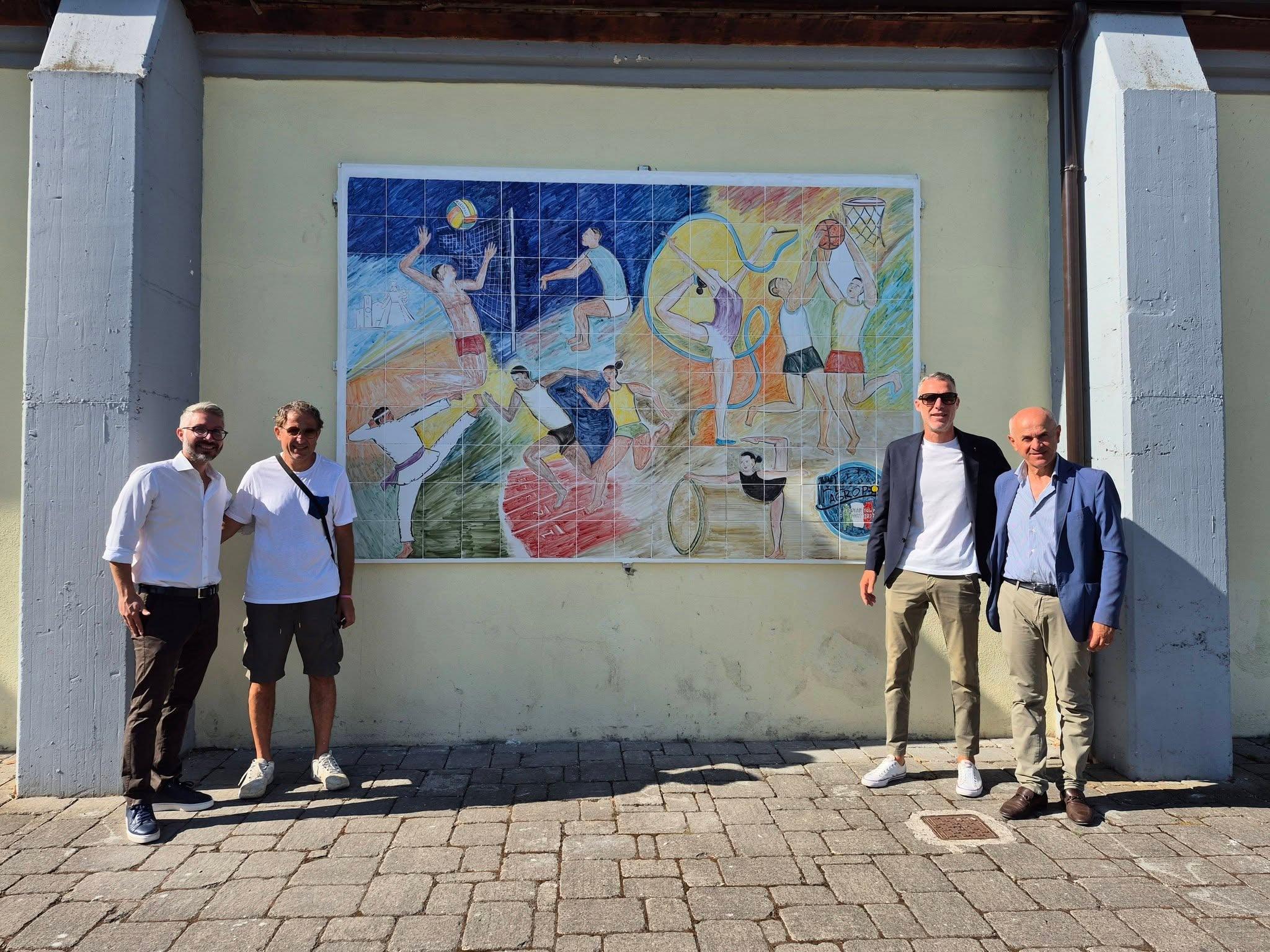Agropoli, nuova opera d’arte al Pala Di Concilio nel segno di Andrea Guida