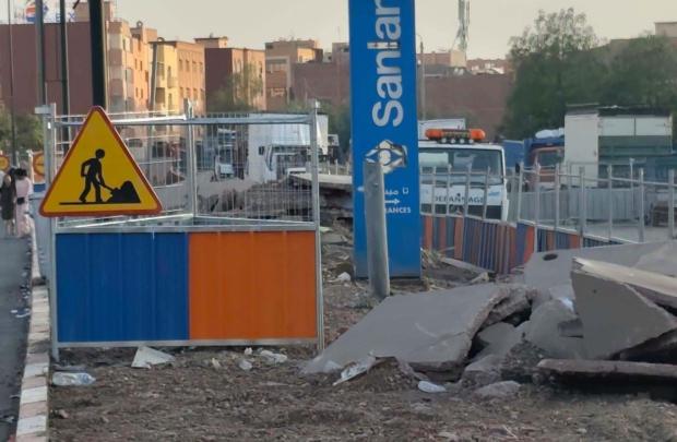 انطلاق أشغال استكمال تهيئة شارع كماسة بمنطقة المحاميد بمراكش
