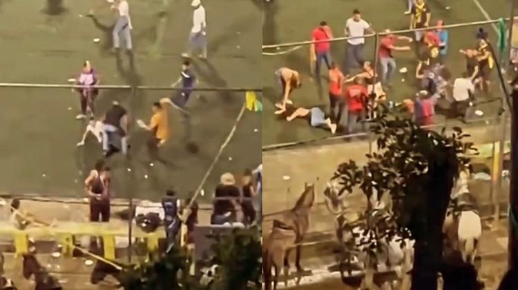 Homem morre e dois são presos após cavalgada que teve briga generalizada com chicotadas, murros e chutes; VÍDEO