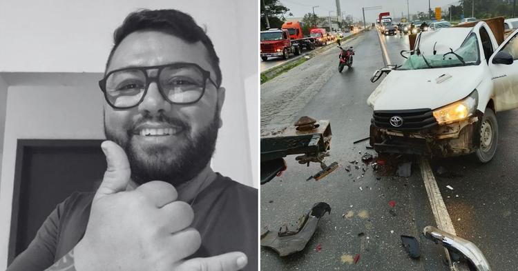 Motociclista de 45 anos morre após acidente com caminhonete e caminhão na BR-470 em Navegantes