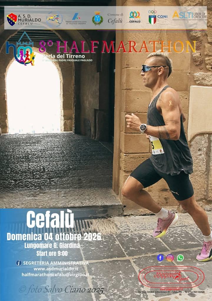 Cefalù vivrà una giornata di grandissimo sport grazie ai protagonisti dell'ottava Half Marathon Perla del Tirreno. Domen...
