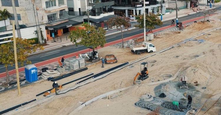Avenida Atlântica terá mudanças no trânsito durante obras de travessias de pedestres em BC