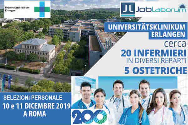 Erlangen, posizioni aperte per 20 infermieri e 5 ostetriche
